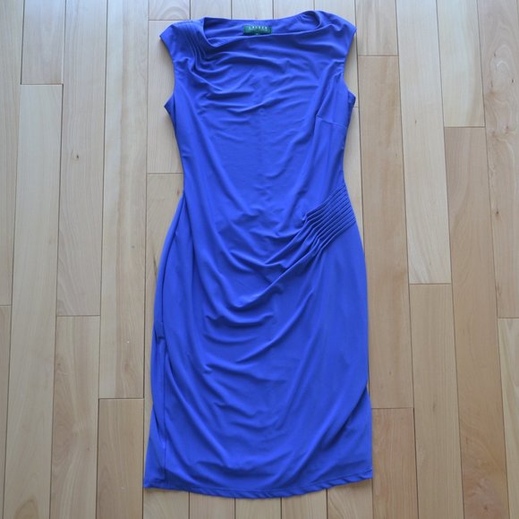 Lauren Ralph Lauren Dress Cocktail Professional Size 8P (Women's) Royal Blue - Picture 1 of 4